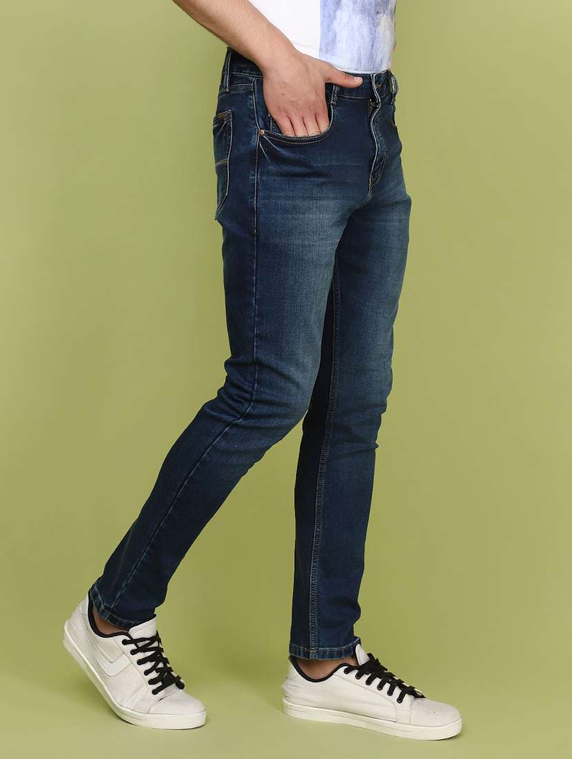 men mid rise plain denim jeans - 21177125 -  Standard Image - 2