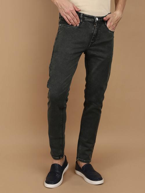 men mid rise plain denim jeans - 21177131 - Standard Image - 0