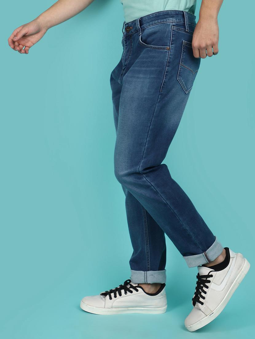 men mid rise plain denim jeans - 21177143 - Standard Image - 2