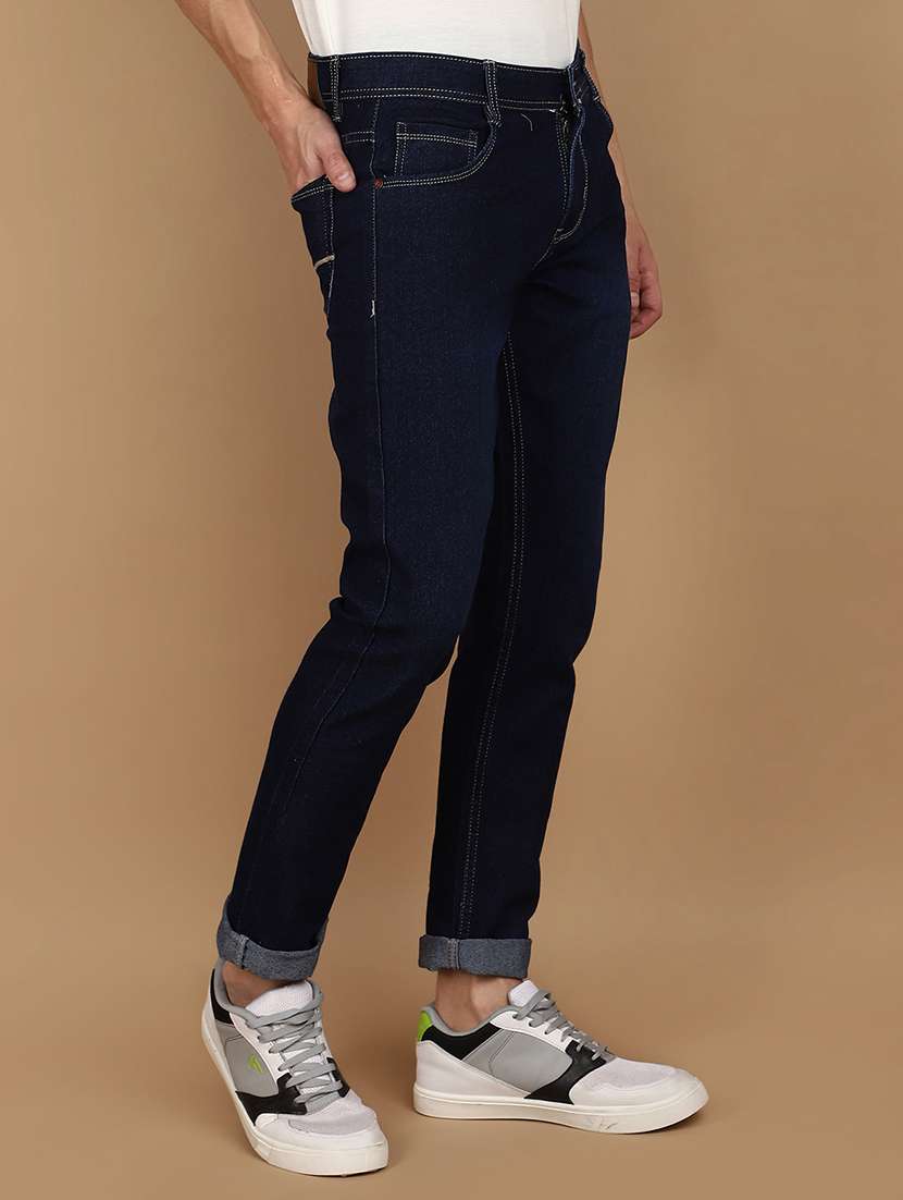 men mid rise plain denim jeans - 21177146 -  Standard Image - 2
