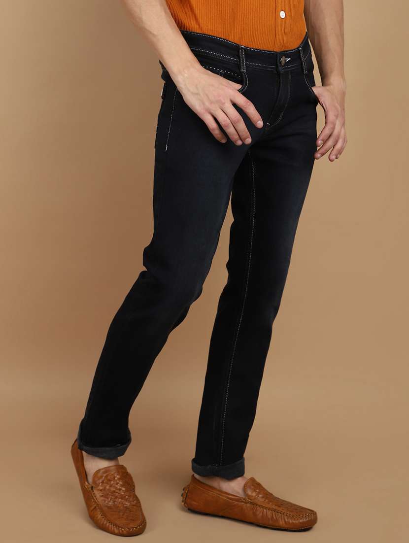 men mid rise plain denim jeans - 21177154 -  Standard Image - 2