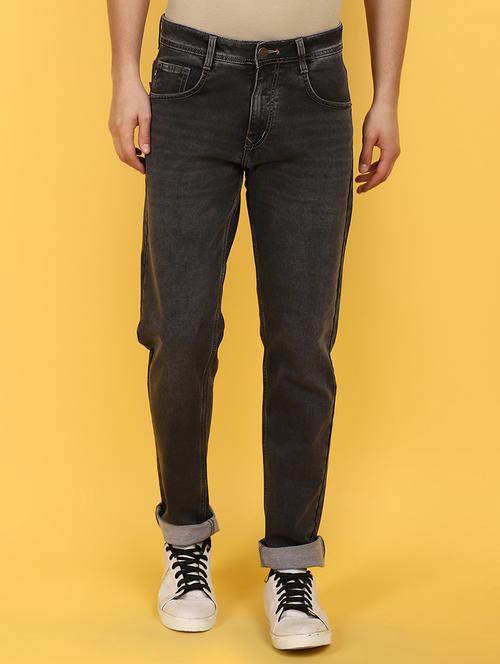 men mid rise plain denim jeans - 21177163 -  Standard Image - 0