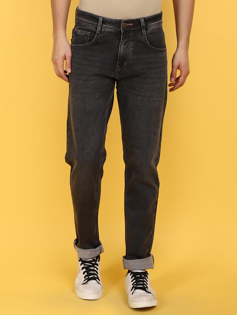 men mid rise plain denim jeans - 21177163 -  Zoom Image - 0