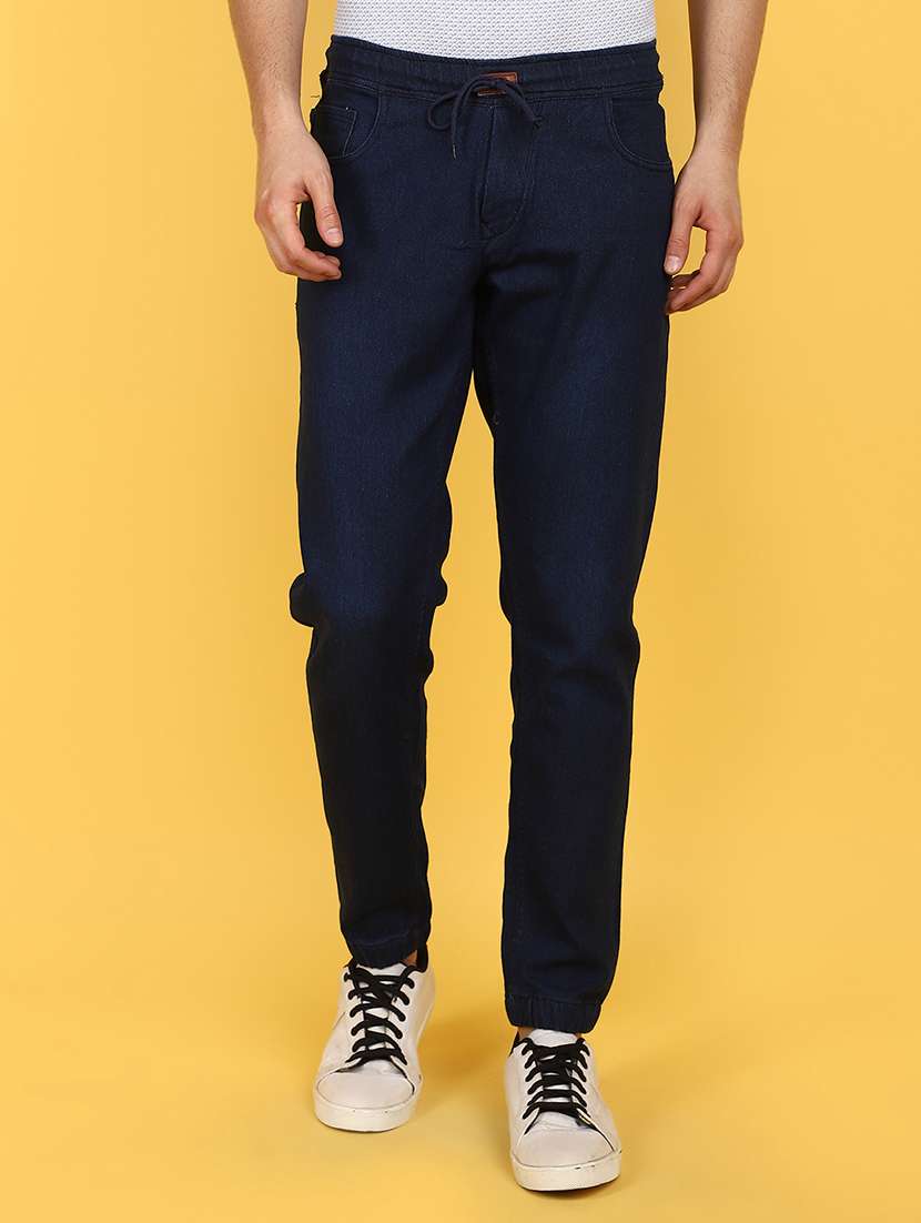 men mid rise plain jogger