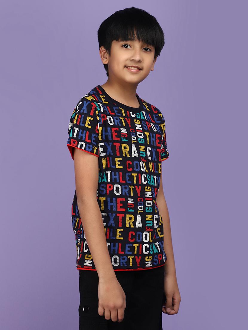 kids boy printed round neck t-shirt - 21177181 - Standard Image - 2