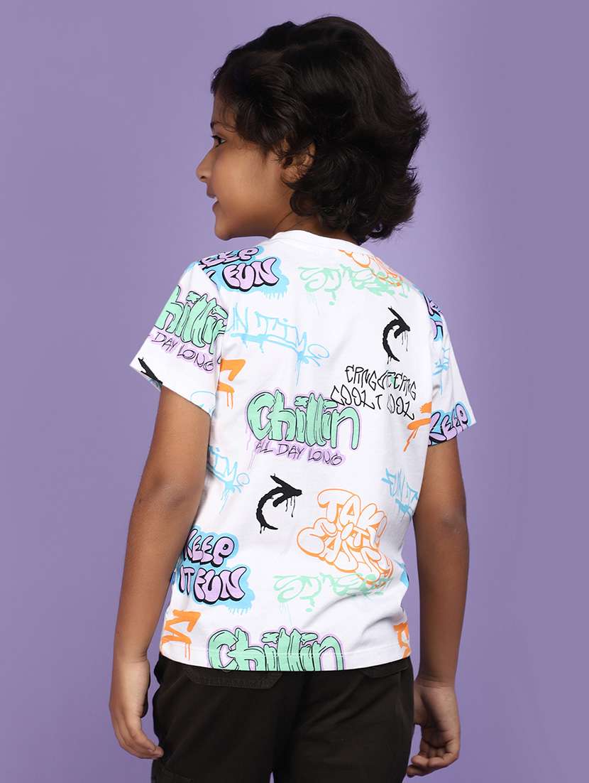 kids boy printed round neck t-shirt - 21177182 -  Standard Image - 2