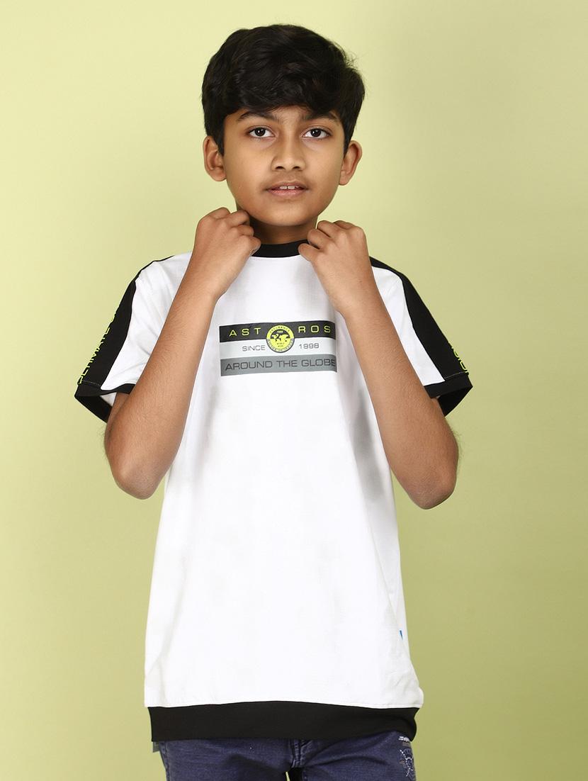 kids boy printed round neck t-shirt