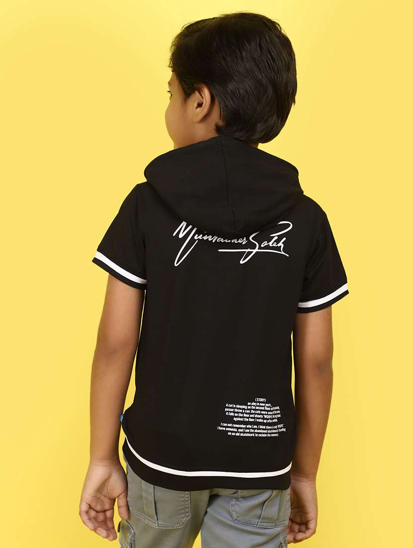 kids boy printed hooded t-shirt - 21177214 -  Standard Image - 2