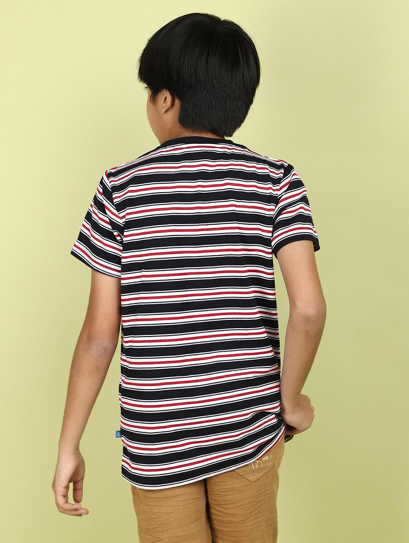 kids boy striped round neck t-shirt - 21177222 - Standard Image - 2