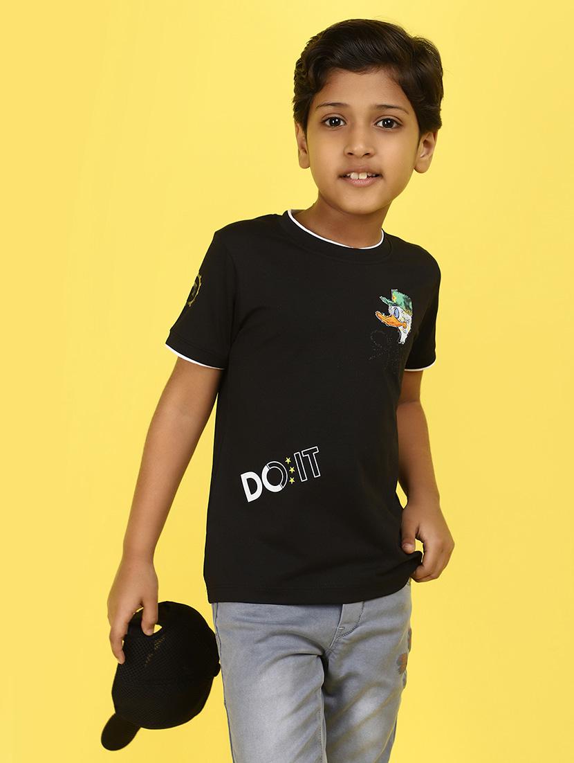 kids boy printed round neck t-shirt - 21177224 - Standard Image - 2