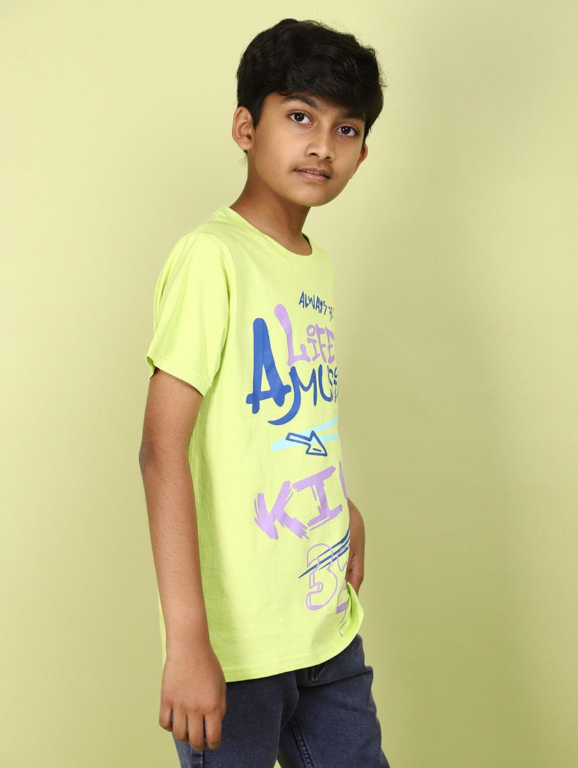 kids boy printed round neck t-shirt - 21177226 - Standard Image - 2
