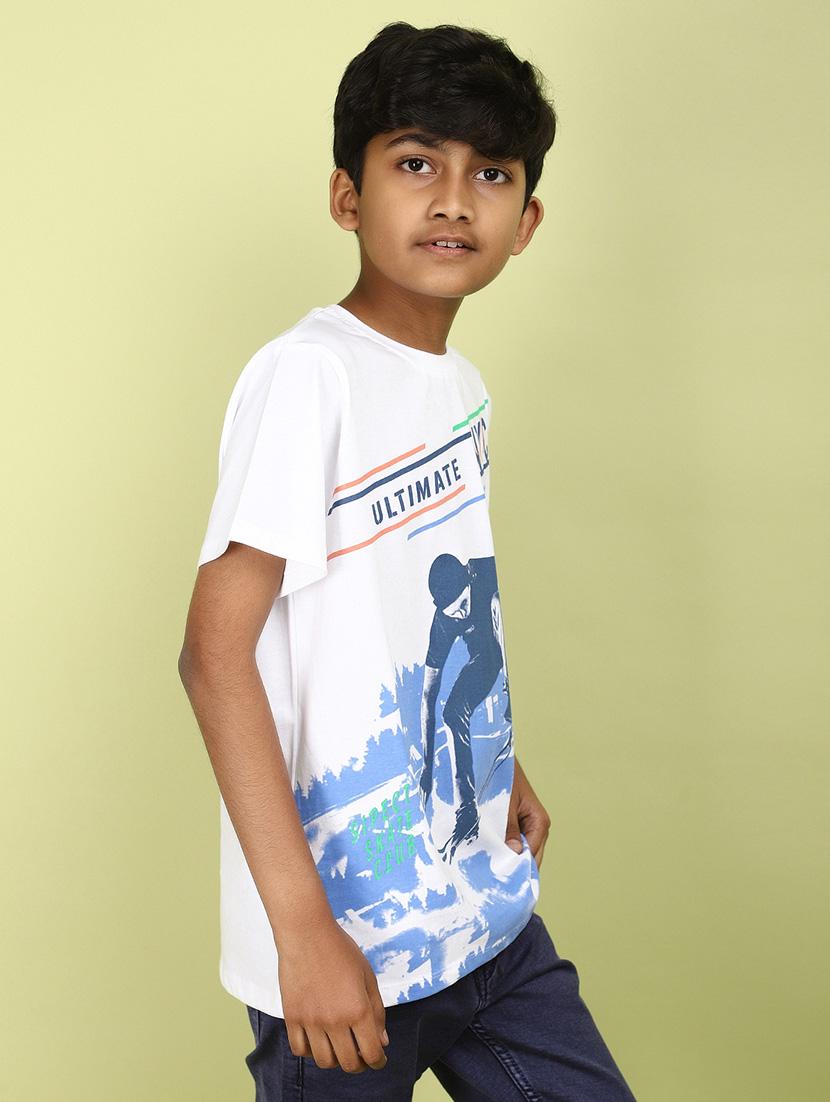 kids boy printed round neck t-shirt - 21177243 - Standard Image - 2