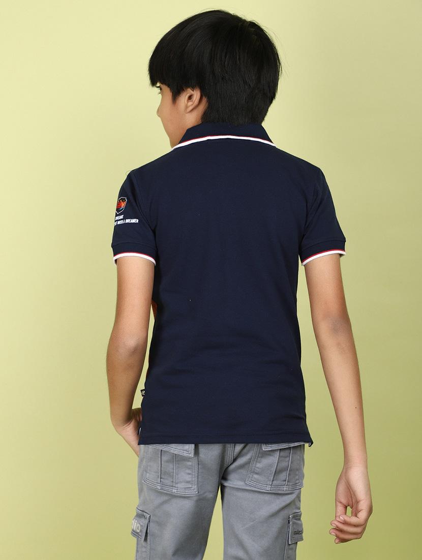 navy blue cotton polo t-shirt - 21177257 - Standard Image - 2