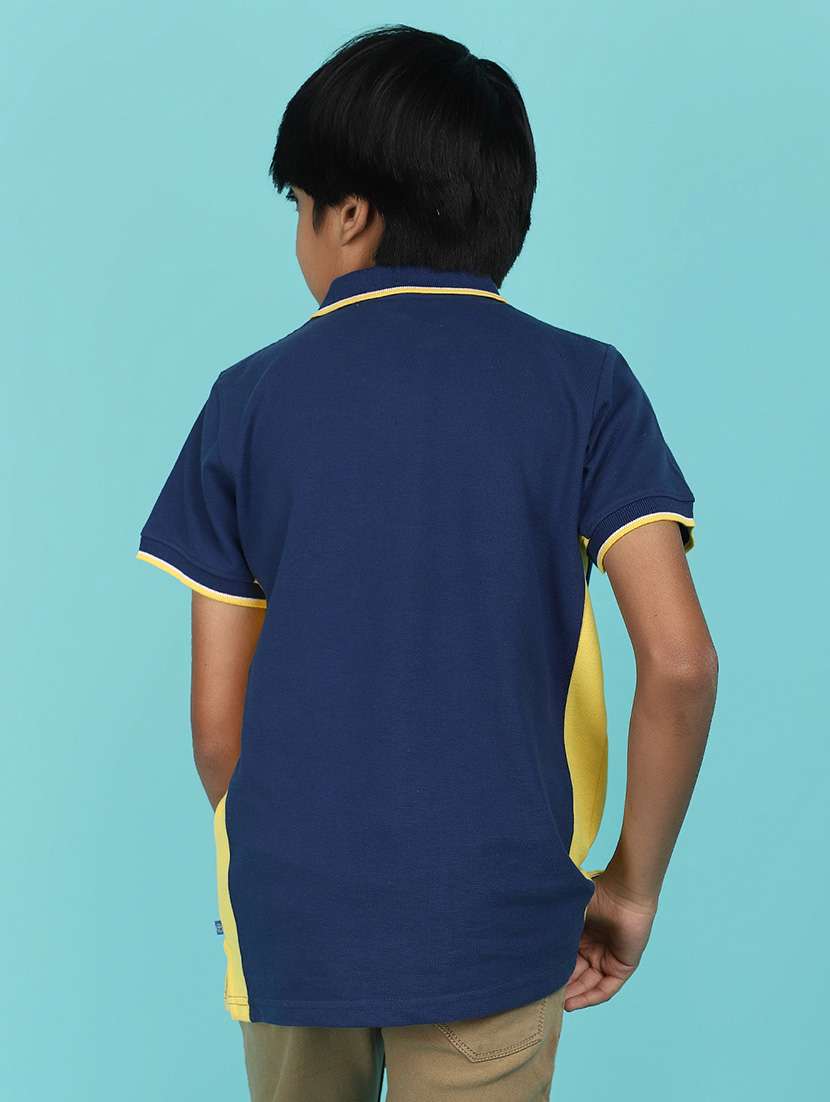 boys color block cotton polo t-shirt - 21177267 -  Standard Image - 2