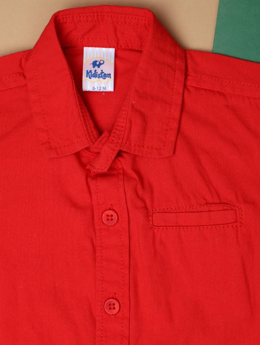 red cotton shirt - 21177316 - Standard Image - 2