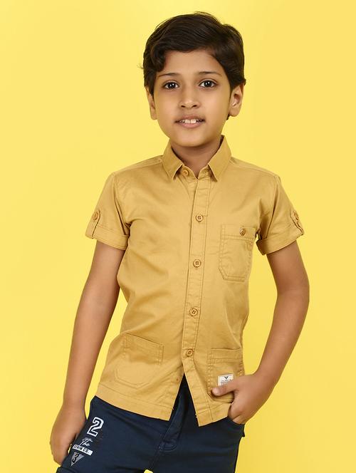 boys cotton short sleeve shirt - 21177320 - Standard Image - 0