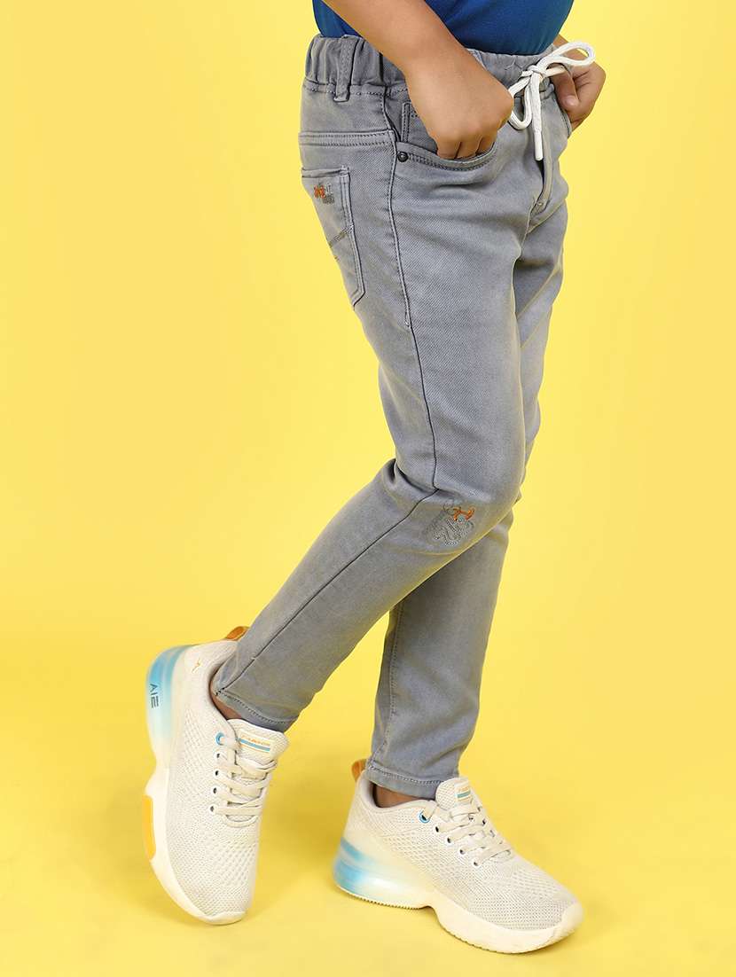 boys grey denim plain jeans - 21177364 -  Standard Image - 2