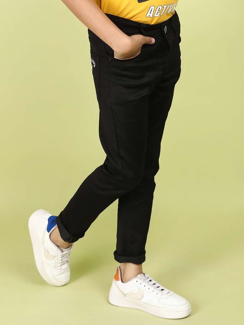 boys black denim plain jeans - 21177367 -  Standard Image - 2