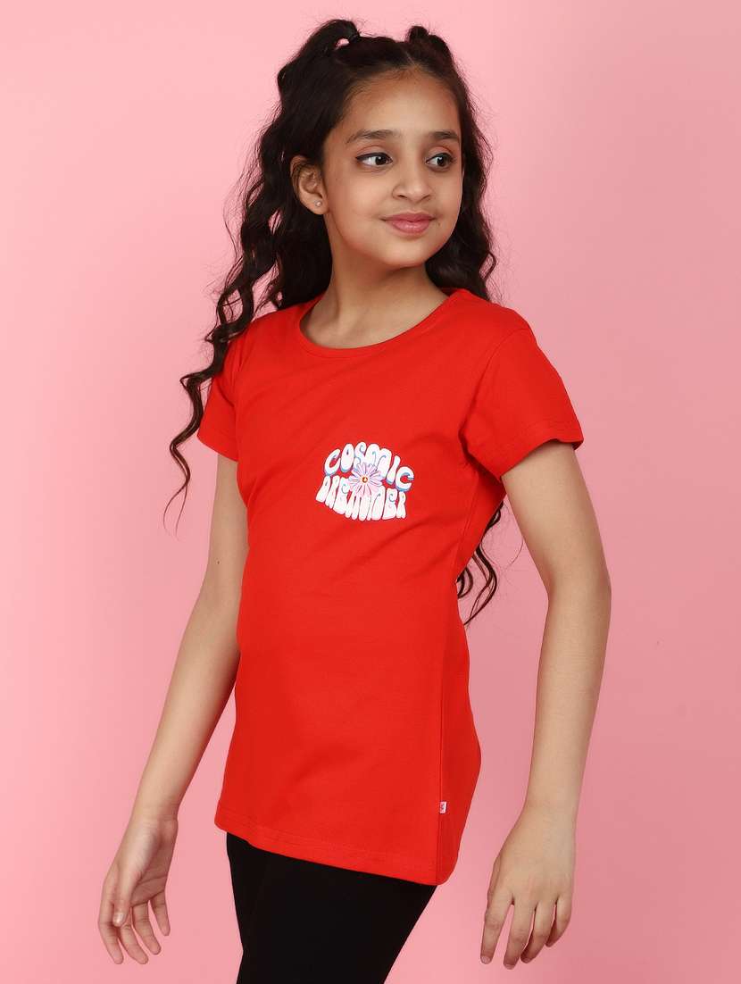 girls round neck short sleeves tees - 21177480 -  Standard Image - 2