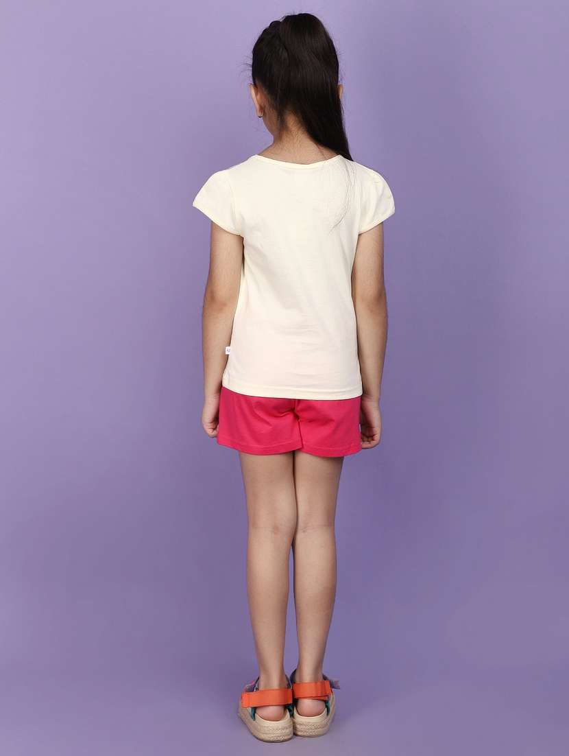 girls yellow printed shorts sets - 21177529 -  Standard Image - 2