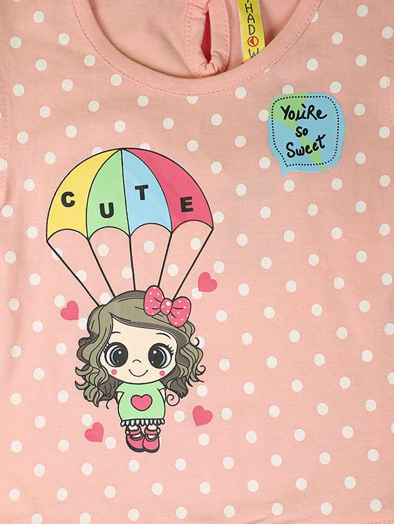 pink printed top & skirt set - 21177569 -  Standard Image - 2