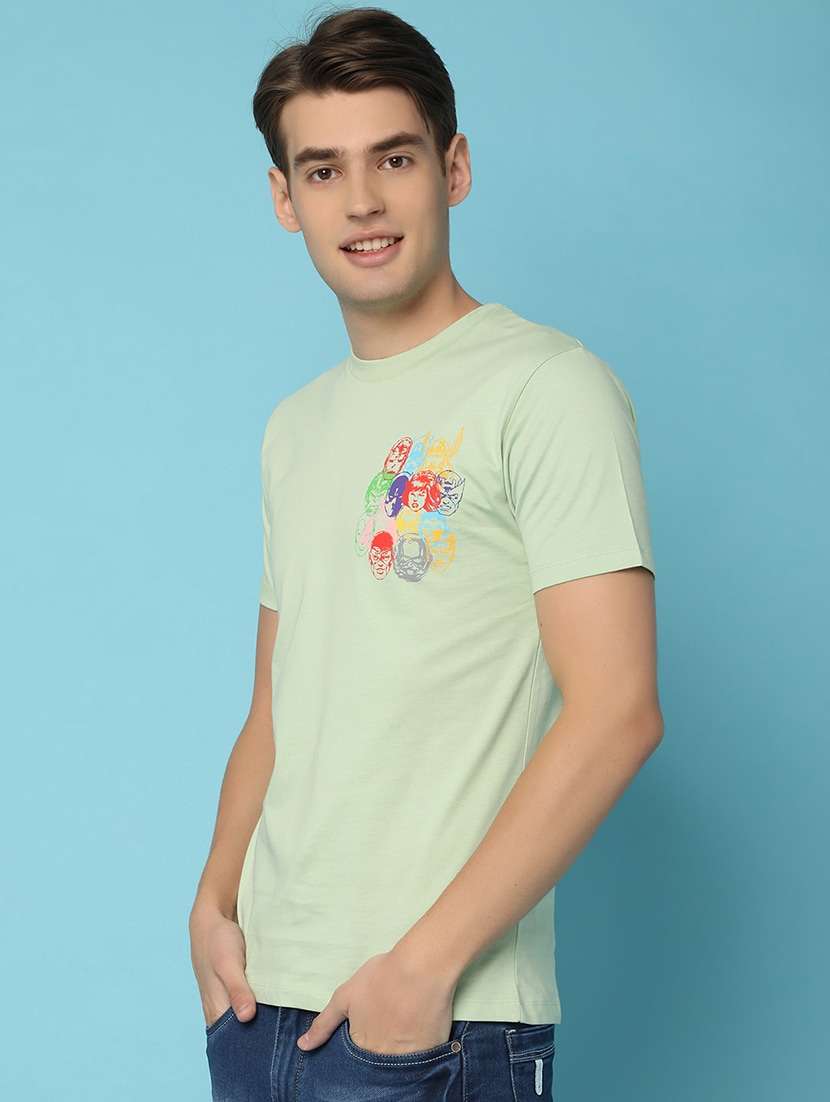 men cotton back print t-shirt - 21177775 -  Standard Image - 2
