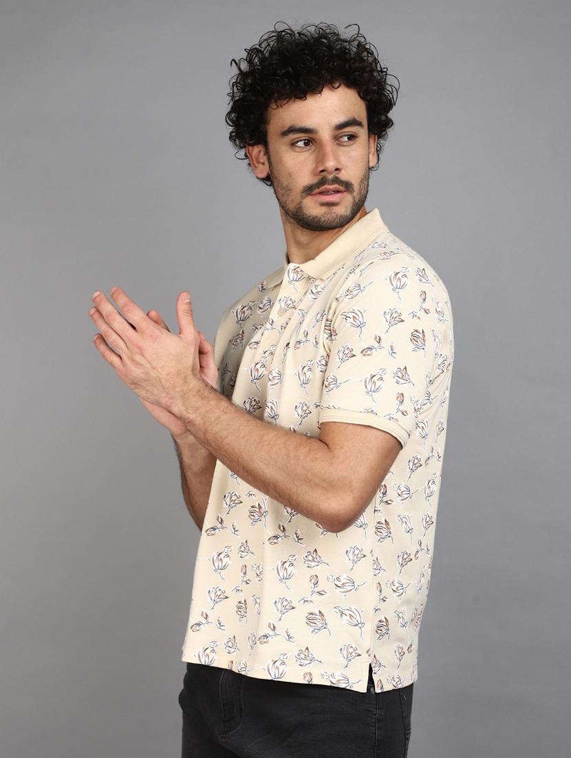 men printed polo t-shirt - 21177837 - Standard Image - 2
