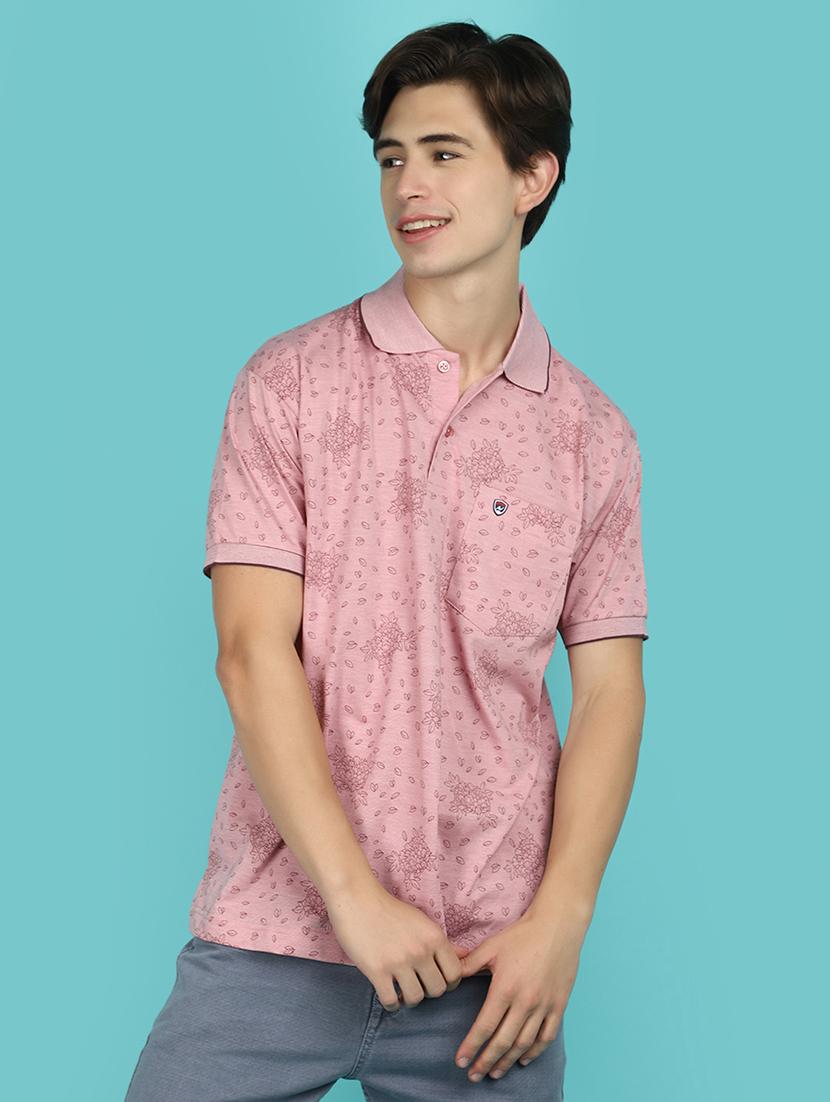 pink cotton all over print tshirt