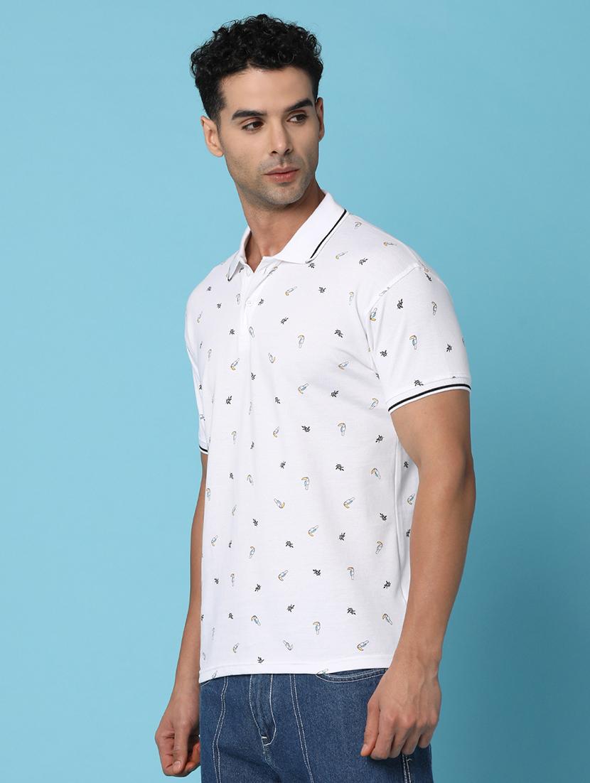 men printed polo t-shirt - 21177941 - Standard Image - 2