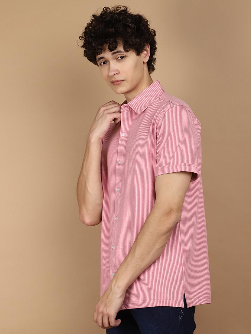 pink cotton casual shirt - 21177968 - Standard Image - 2