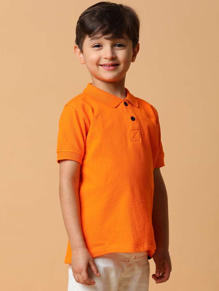 orange cotton polo t-shirt - 21178239 -  Standard Image - 2