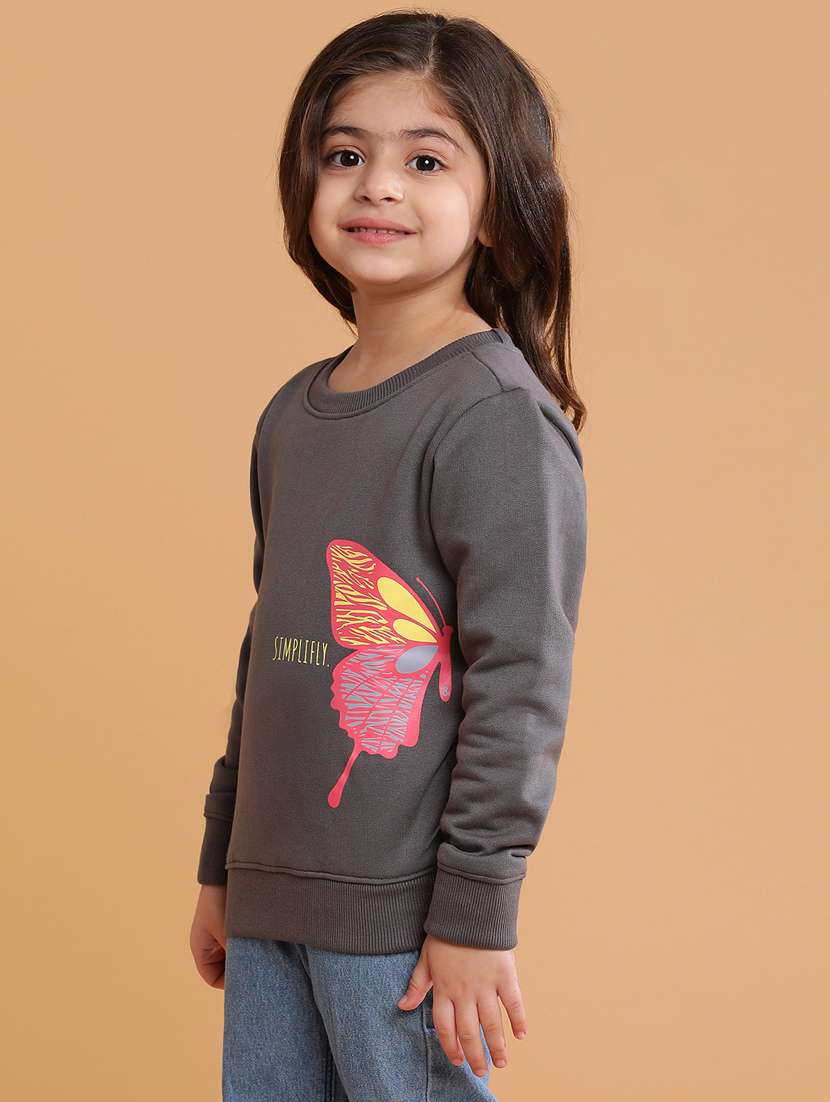 grey cotton placement print sweatshirt - 21178251 - Standard Image - 2