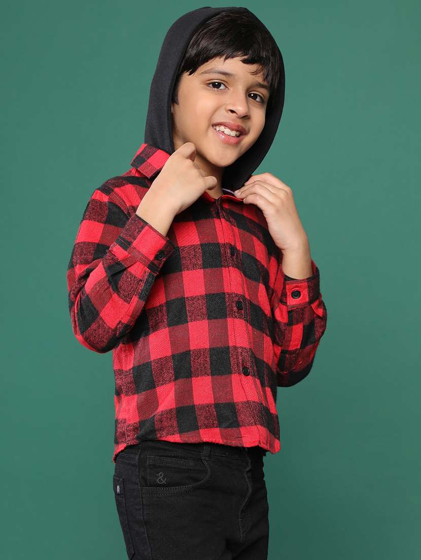 red cotton blend shirt - 21178265 -  Standard Image - 2