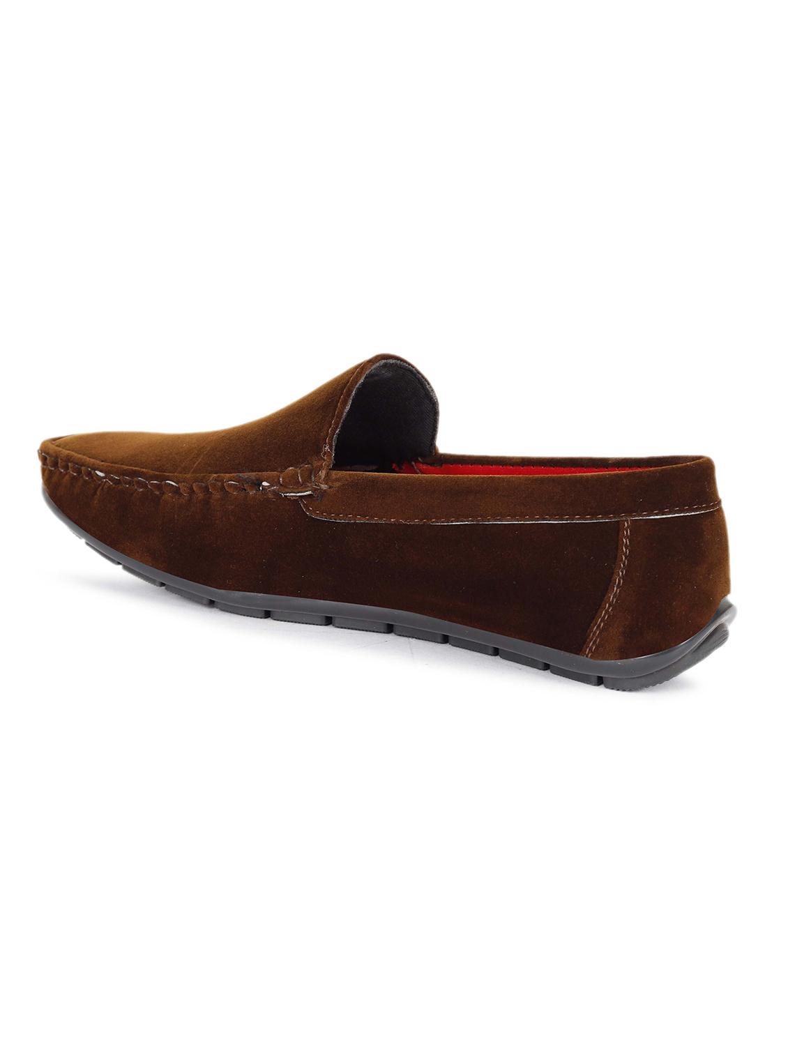 brown suede slip on loafers - 21178293 - Standard Image - 2