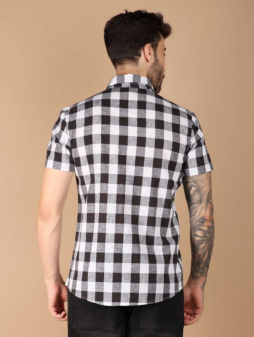 black checkered casual shirt - 21178502 -  Standard Image - 2