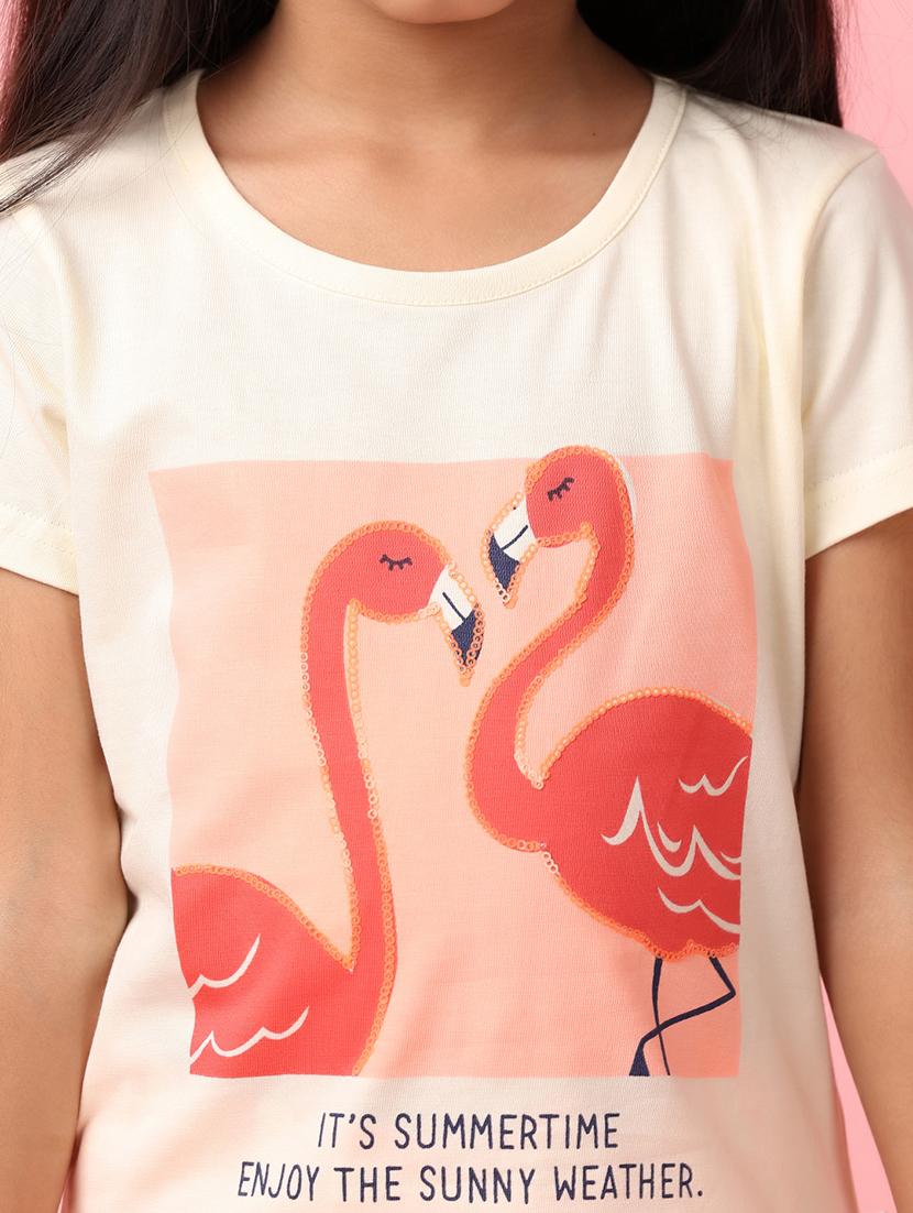 girls off white cotton top & shorts set - 21178669 - Standard Image - 7