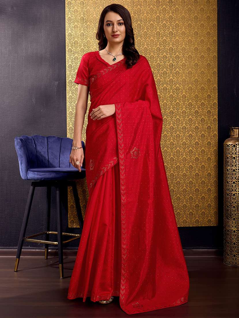 women embellished saree