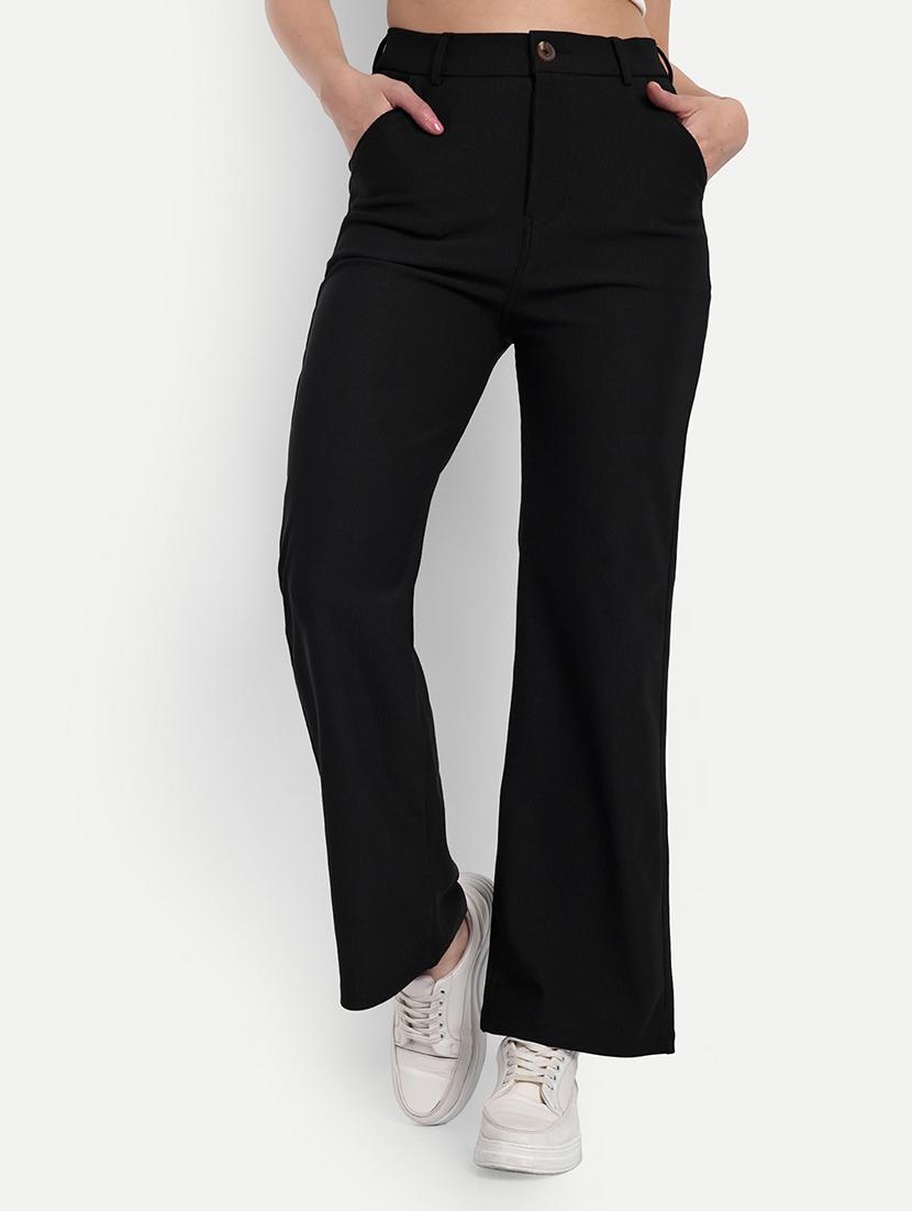 black cotton wide leg trouser - 21179976 - Zoom Image - 0