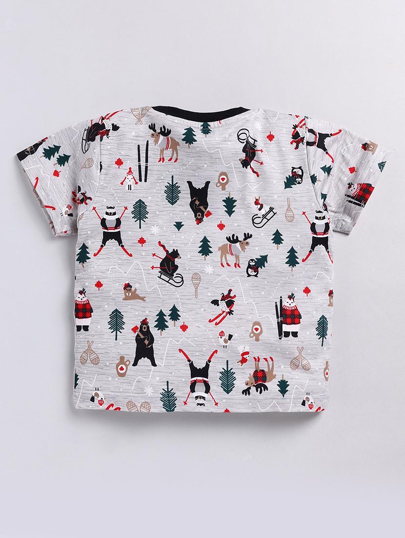 kids printed t-shirt & pajama set - 21180558 - Standard Image - 2