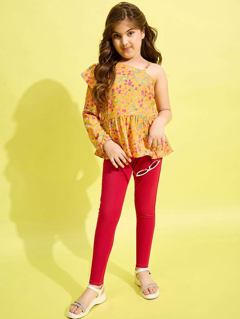 yellow cotton blend full length set