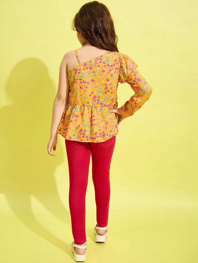 yellow cotton blend full length set - 21180728 - Standard Image - 2
