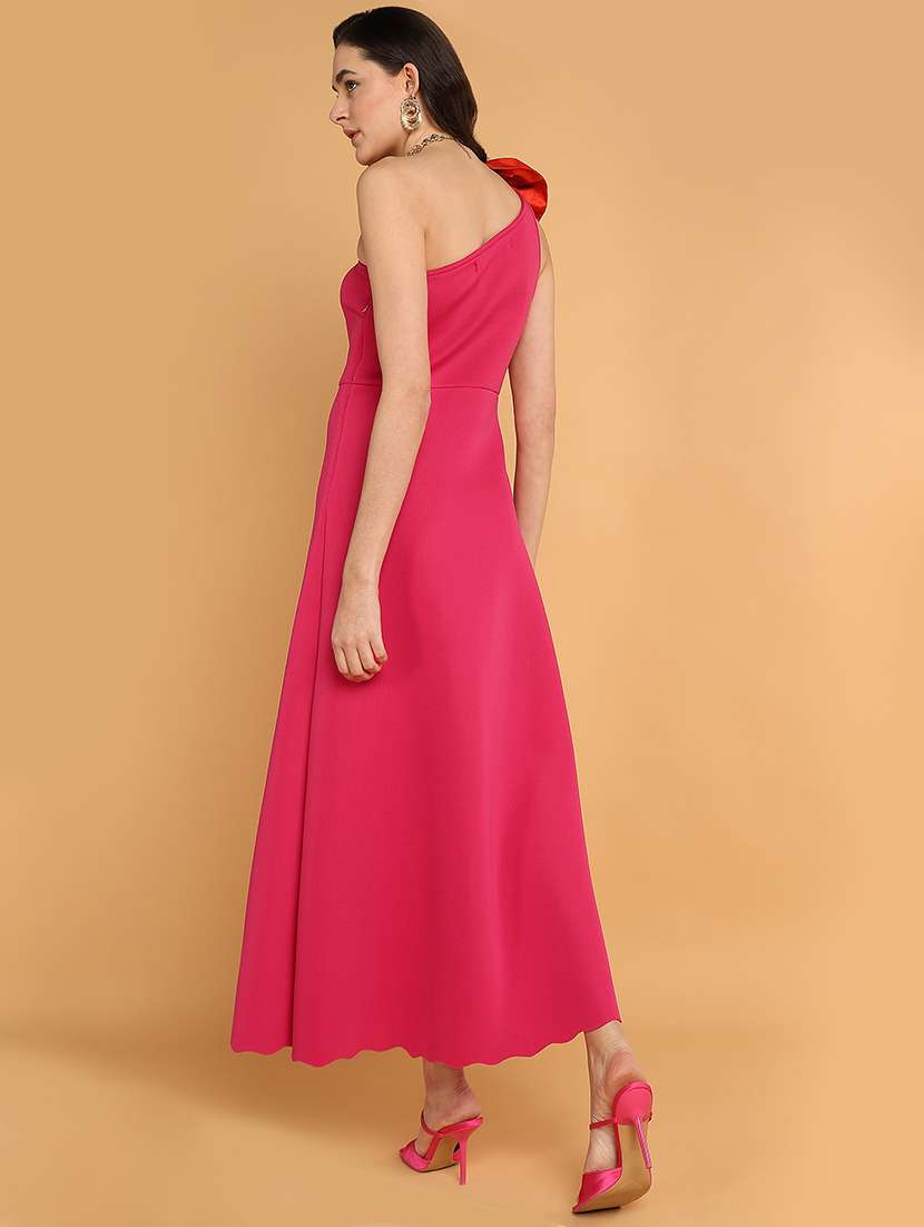 red polyester aline dress - 21180900 -  Standard Image - 2