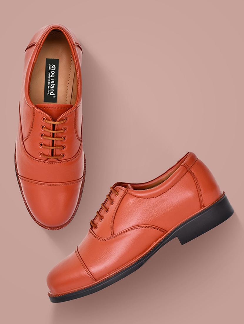 tan lace-up derby shoes - 21181367 - Standard Image - 2