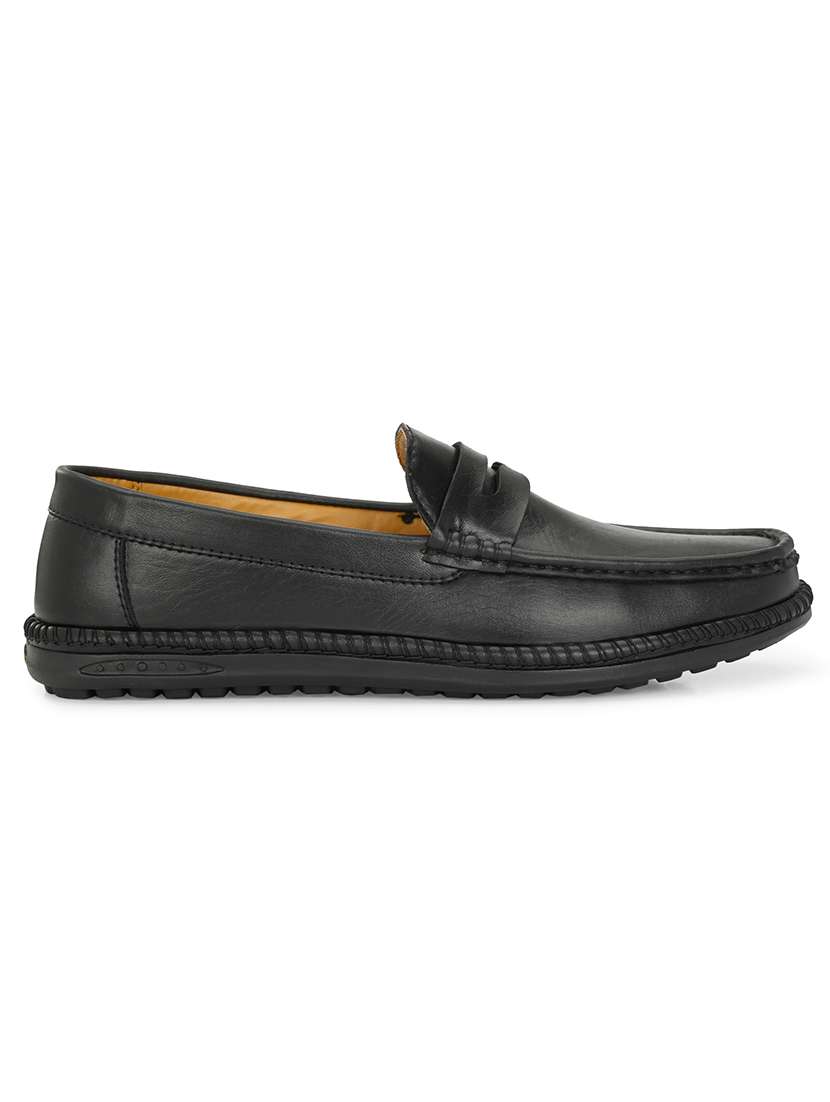 black slip on loafers - 21181375 -  Standard Image - 2
