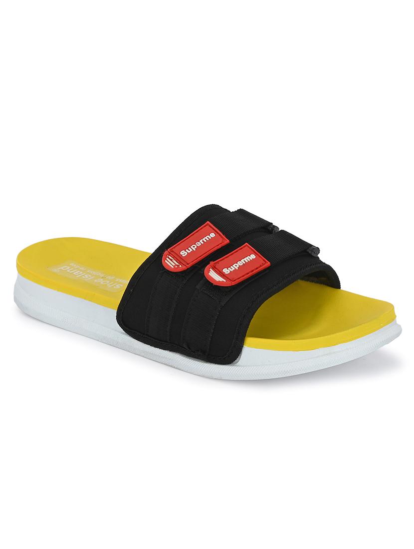 yellow synthetic slip on flip flops - 21181384 - Zoom Image - 0
