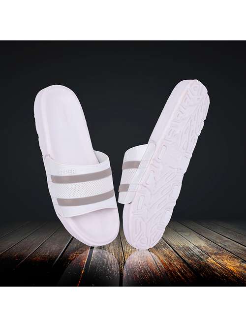 white slip on flip flop - 21181393 -  Standard Image - 0