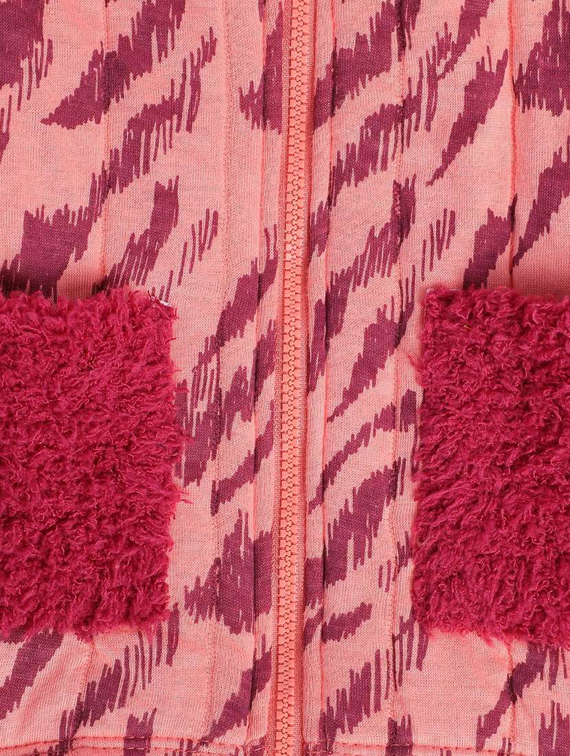 peach printed long sleeves jackets - 21182816 - Standard Image - 2