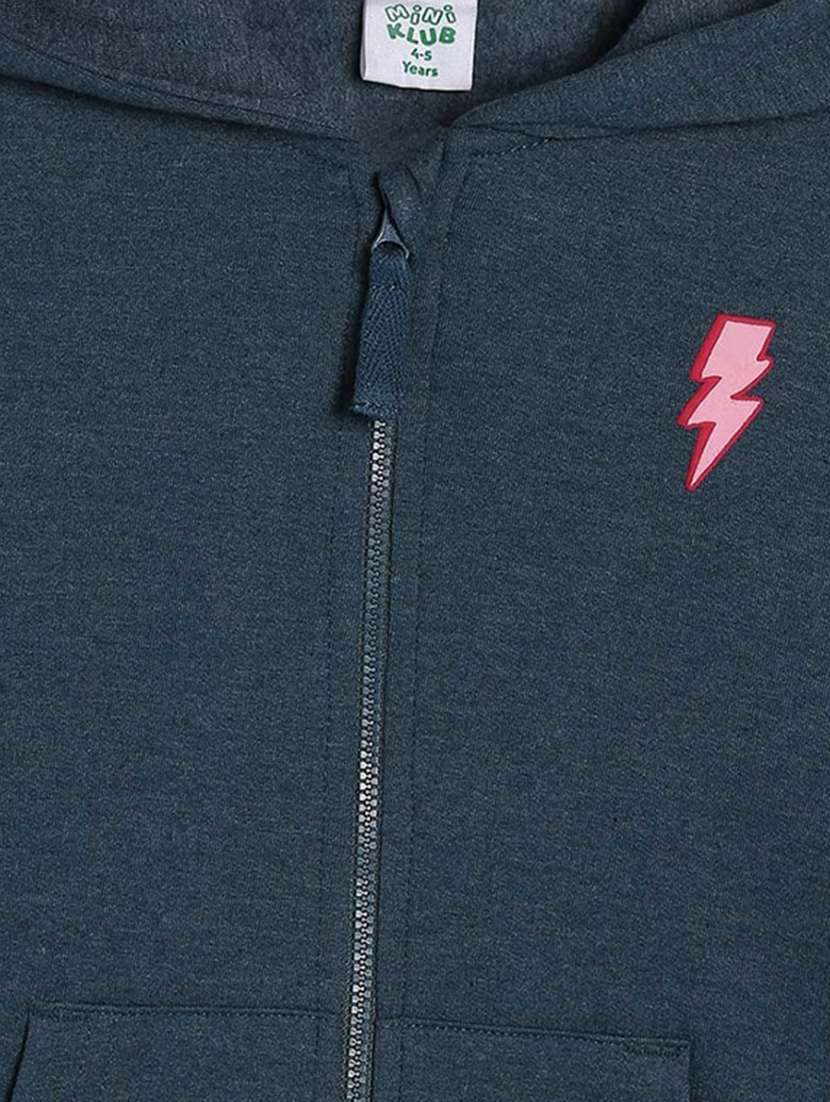 green long sleeves hooded neck jacket - 21182823 -  Standard Image - 2