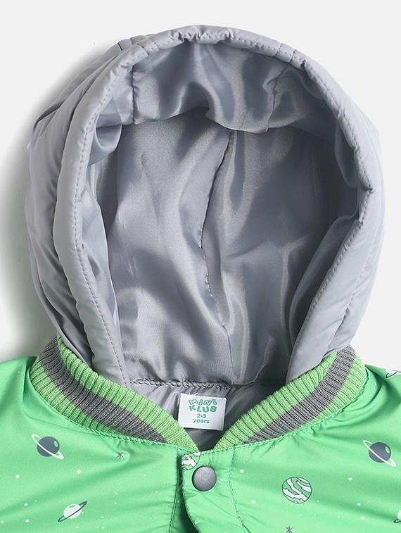 boy hooded long sleeves jacket - 21182997 - Standard Image - 2
