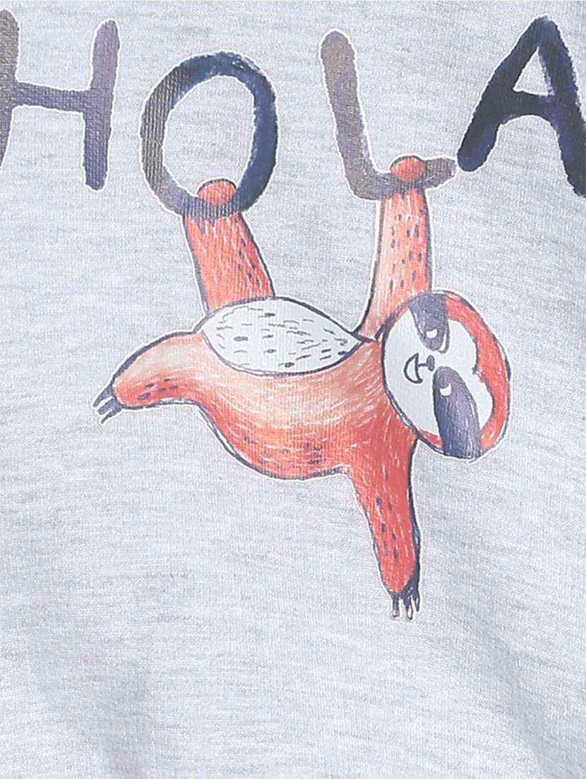 kids front print round neck sweatshirt - 21183302 - Standard Image - 2